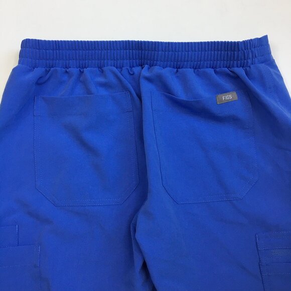FIGS Light Blue YOLA Skinny Zip Pocket Straight Leg Drawstring Scrubs Pant - Picture 9 of 13
